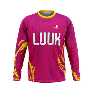 T-shirt de sport à manches longues et col rond personnalisé par sublimation, à compression, séchage rapide, pour entraînement athlétique et fitness, haut de loisirs pour homme - Product Image 5
