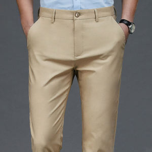 Premium Business Suit <b>Pants</b> <b>Men's</b> Male <b>Pants</b> <b>Stretch</b> Solid Black Smart Casual <b>Men's</b> Trousers Office Quick Dry Suit <b>Pants</b> New - Product Image 2