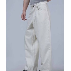 Men's <b>White</b> Straight Leg Cotton Denim <b>Jeans</b> <b>High</b> <b>Waist</b> Loose Fit Casual Style Spring Wear - Product Image 6
