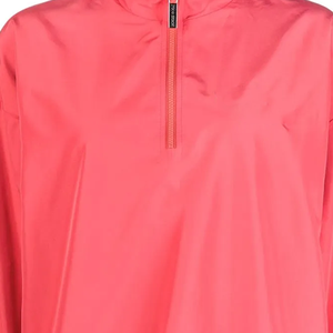 เสื้อแจ็คเก็ตกันลมคอปกตั้งแบบซิป ¼  ไซส์พลัสสำหรับทุกเพศ  ตกแต่งด้วยโลโก้สีชมพูคอรัล  น้ำหนักเบา เหมาะสำหรับออกกำลังกาย  ชายเสื้อปรับได้ - Product Image 4
