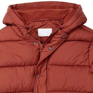 Veste matelassée en toile respirante et écologique pour homme, en laine/viscose, couleur unie, coupe-vent, rembourrage en polyester, pour l'hiver, style décontracté - Product Image 4