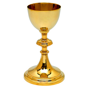 Calice en laiton massif pour l'église |   Coupe de communion finition or poli – DOUBLE VEE EXPORTS - Product Image 1