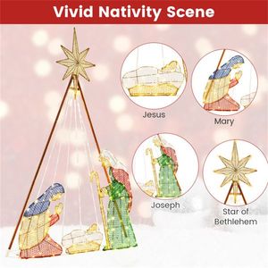 Striscia Decorativa Natalizia Pre-Illuminata di 1,8 Metri con 240 Luci LED Bianco Caldo - Product Image 4