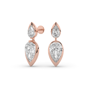 Pendientes de Diamante de Laboratorio Premium de 3.70Ct, Corte Brillante en Forma de Pera, Oro de 14KT, Certificado IGI, Estilo Único para Mujer, Joyería Fina Ligera, B2B - Product Image 3