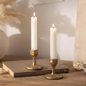 Porte-bougies en fer antique de Noël, lot de 2, porte-bougies en fonte - Product Image 3