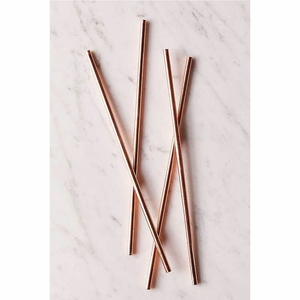 Eco-Friendly Reusable Copper Metal <b>Drinking</b> Straws Bulk Food Grade 304 Stainless Steel Rose Gold Straws for Cocktail <b>Bar</b> Party - Product Image 3