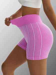 Shorts de yoga de secado rápido con cintura elástica, leggings de yoga para mujer, pantalones de yoga con cintura en V para ciclismo, correr y fitness de verano. - Product Image 1