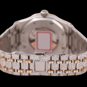 Stylish <b>Man's</b> Yellow Gold Moissanite Diamond Iced Out Arabic Dial Customized Hip Hop <b>Smart</b> Wristwatch Bust Down <b>Man's</b> Jewelry - Product Image 5