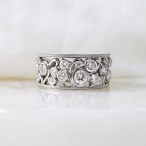 IGI Lab Grown Cut Diamant Vintage 14k Or Jaune À La Main Bar Réglage Mariage/Anniversaire Anneau Unisexe Fine Jewelry Parties - Product Image 2