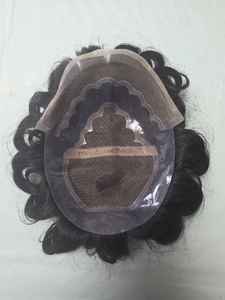 Perruque en cheveux humains vierges Taz Hair BD, modèle Bollywood, prothèse capillaire indienne douce pour hommes, toupet Remy - Product Image 3