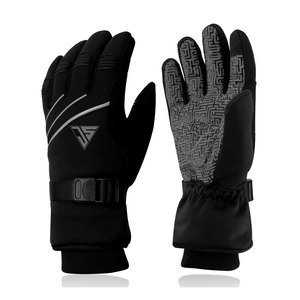 Gants d'hiver personnalisés, compatibles écran tactile, chauds pour le froid, pour le snowboard et le ski, en tissu imperméable, simili cuir, impression silicone - Product Image 2
