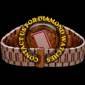 Reloj de Hombre de Alta Calidad con Esfera Cuadrada de Dos Tonos, Fecha Automática Clásica, Diamantes Moissanite y Diseño Hip Hop - Product Image 4