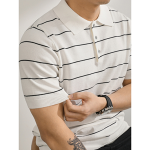 Camiseta de Manga Corta con Cuello en V para Hombre, Anti-Pilling, Anti-Encogimiento, Informal, Transpirable, para Primavera/Verano - Product Image 2