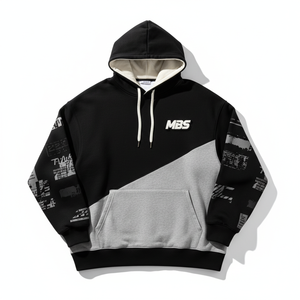 เสื้อฮู้ดดี้ผู้ชายผ้าฝ้ายฟลีซหนานุ่ม 100% ทรงโอเวอร์ไซส์ สไตล์สตรีทแวร์ พิมพ์ลายกราฟิกสีสันตัดกัน เสื้อพูลโอเวอร์แบบยูนิเซ็กซ์ สั่งทำได้ - Product Image 1