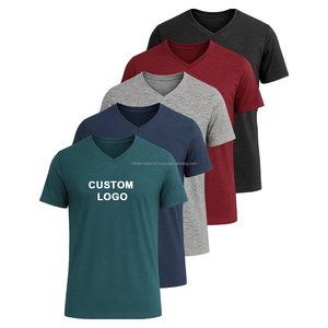 Custom <b>Logo</b> Men's Quick Dry Polyester T-Shirt Short Sleeve O-Neck Regular Fit Solid Color Casual Wear - Product Image 3
