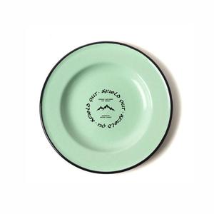 Assiette ovale en émail blanc avec bord vert, dernier design, vaisselle plate décorative, assiette de service en émail pour aliments - Product Image 5