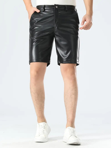 Wholesale High Quality Premium Men's <b>Leather</b> <b>Shorts</b> Best Manufacturer Oem Professional Design Fashion <b>Shorts</b> For Sale - Product Image 4