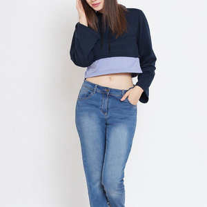 เสื้อฮู้ดดี้ผู้หญิงสีสันตามสั่ง แบบลำลอง แขนยาว มีเชือกผูก คอวี ใส่ได้ทั้งฤดูใบไม้ร่วงและฤดูหนาว เป็นมิตรต่อสิ่งแวดล้อม - Product Image 4