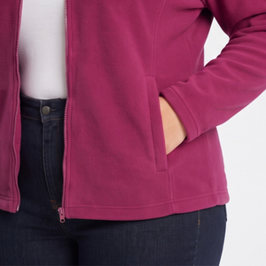 Veste polaire d'hiver pour femme, en molleton polaire, avec fermeture éclair intégrale, poche poitrine et col rabattable, pour l'extérieur, vente en gros - Product Image 4