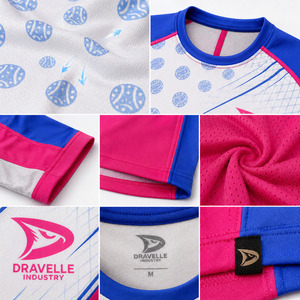 Camiseta Deportiva al por Mayor, Jersey de Pádel para Equipo, Camiseta Deportiva de Poliéster y Elastano con Tela de Secado Rápido y Gráficos Dinámicos - Product Image 5
