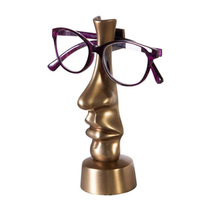 Support à lunettes sculpté fait main en métal, design moderne, pour décoration de bureau et de maison - Product Image 5