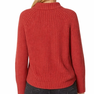 Suéter de Punto Acanalado para Mujer, Cuello Redondo, Suave y Cálido, Manga Larga, 100% Lana, Antipilling, Prenda de Punto Premium - Product Image 3