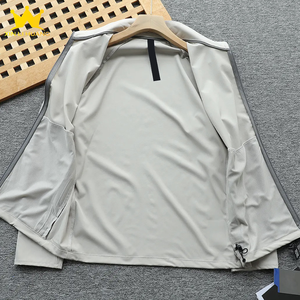 Breathable UV Protection Thin <strong>Smart</strong> Casual Safari <strong>Jacket</strong> with Zipper Stand Collar Solid Pattern - Product Image 4
