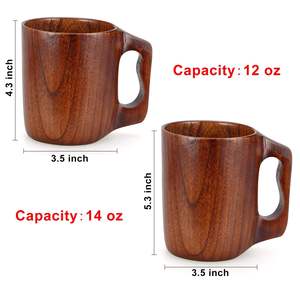 แก้วไม้ทำมือจากไม้ธรรมชาติ สำหรับดื่มชา เบียร์ กาแฟ และนม ผลิตโดย M.I.G. การส่งออกปี 2026 - Product Image 4
