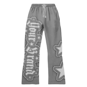 2026 Custom Plain Embroidery Men's Sweatsuit 500GSM Acid Washed Hoodie <b>Flared</b> <b>Sweatpants</b> Set 2 Pieces Set Baggy Tracksuits - Product Image 2