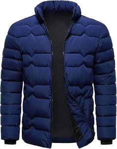 Chaqueta Bomber Acolchada de Invierno para Hombre, con Logotipo Personalizado, Talla Grande, Relleno de Fibra de Poliéster, Larga y Delgada, Nueva Llegada - Product Image 4