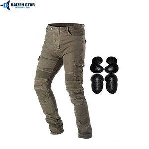 Pantalon de moto en cuir noir pour homme avec protections pour les genoux pour équipement de motard - Product Image 3
