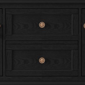 Console rétro avec 2 tiroirs et 2 armoires à portes, table longue pour entrée, console étroite avec rangement - Product Image 6