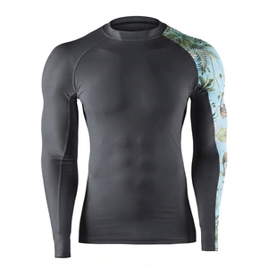 Camiseta de Manga Larga para Hombre, Protección UV, Impresión Digital Blanca, Tejido Transpirable de Spandex/Poliéster - Product Image 3