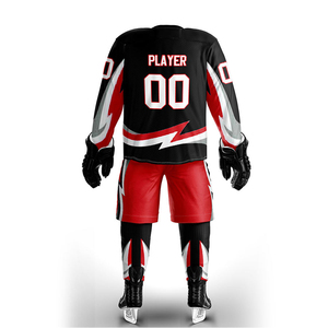 Unisex Ice Hockey Sportswear Polyester Quick Dry Breathable <b>Knit</b> OEM Custom Sublimated Adult Uniform - Product Image 3