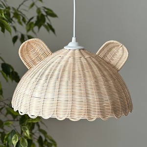 Lovely <b>bear</b> rattan lamps pendant lights for kids premium quality lampshade manufactured in Vietnam - Product Image 5