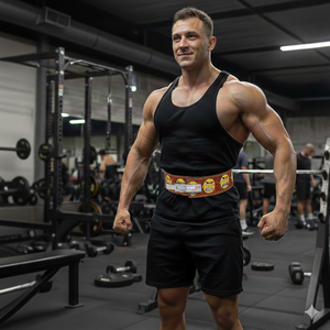 เข็มขัดยกน้ำหนักหนัง Rexfit Sports พร้อมโลโก้สั่งทำพิเศษ OEM เข็มขัดพยุงหลังสำหรับออกกำลังกายและเพาเวอร์ลิฟติ้ง - Product Image 3