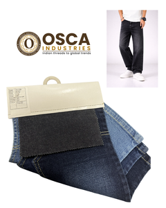 Hot Sell 11.2 oz Heavy <b>weight</b> 100% Cotton Yarn Dyed Twill Woven Stretch Denim Jeans <b>Fabric</b> for Men Women Clothing & Accessories - Product Image 2