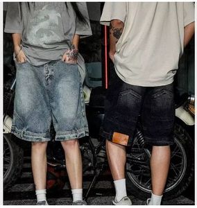 Shorts en jean décontractés pour hommes, coupe ample, couleur unie, séchage rapide, respirants, taille mi-haute, style streetwear vintage, vente en gros - Product Image 2