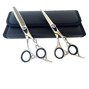 2pcs Hair Scissors for Hairdressers <b>Barber</b> Shop Supplies Titanium Professional Hair Cutting Scissors <b>Set</b> - Product Image 1