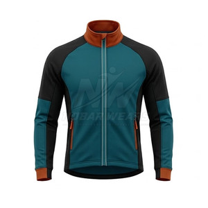 Veste de cyclisme haut de gamme avec fermeture éclair intégrale, design léger, tissu coupe-vent, détails réfléchissants et coupe confortable - Product Image 2