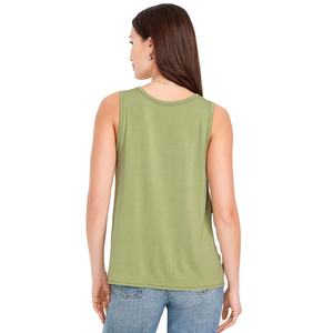 <b>Women</b> <b>Tank</b> <b>Top</b> Featuring Lightweight Stretch <b>Knit</b> Fabric Scoop Neck Design Curved Armholes Flexible Movement Moisture Control - Product Image 3