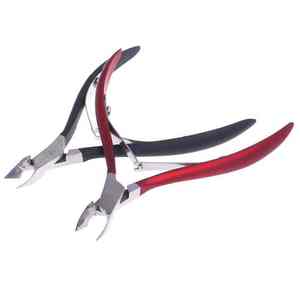 Stainless <b>Nail</b> Cuticle Nipper Fingernail Toenail Cuticle Nipper Trimming Handle Dead Skin Black And Red <b>Nail</b> Nipper - Product Image 4