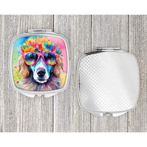 Poodle Hippie Dawg <b>Compact</b> Travel Makeup <b>Mirror</b> Women's Handheld Folding Pocket Decorative <b>Mirror</b> Gift for Girls - Product Image 4