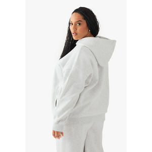 Sweat à capuche en coton blanc uni pour femme, imprimé positionné, design innovant, tendance mode OEM, idéal pour Halloween - Product Image 2