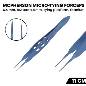 McPherson Micro Tying Forceps 11 cm – Titanium Ophthalmic Surgical Instrument | German Grade Precision | Reusable & Autoclavable - Product Image 2
