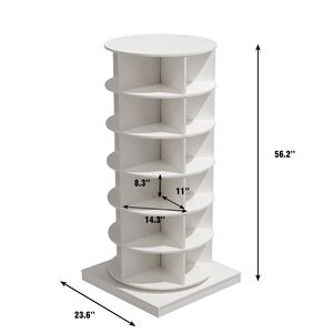 Scarpiera Girevole Moderna a 360° a 6 Livelli per Risparmiare Spazio in Casa, Camera da Letto, Appartamento, Armadio - Durevole Alluminio e Plastica - Product Image 1