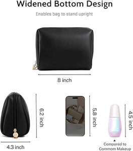 2026 High Quality Fashion Portable Canvas Cosmetic Bag Promotional Leather Toiletry Bag for Men - Product Image 5