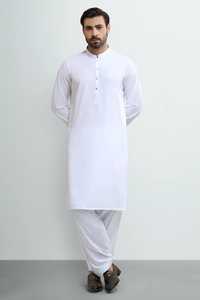 Shalwar Kameez pour hommes musulmans, grande taille, de bonne qualité, en coton, lin et laine, design saoudien, vêtements longs, robe pour hommes musulmans - Product Image 3