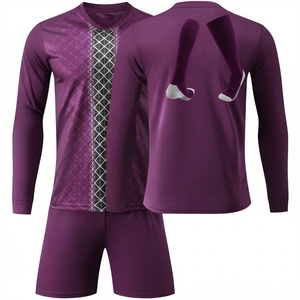 Men's Black Long Sleeve Soccer Jersey With Geometric Print Moisture Wicking <b>Athletic</b> Fit Full Sleeve Sportwear Set - Product Image 4