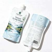 Sachet souple personnalisable en plastique alimentaire imprimé avec bec verseur, 100ml, 200ml, 300ml, pour lait, boissons et jus, emballage de boissons en gros